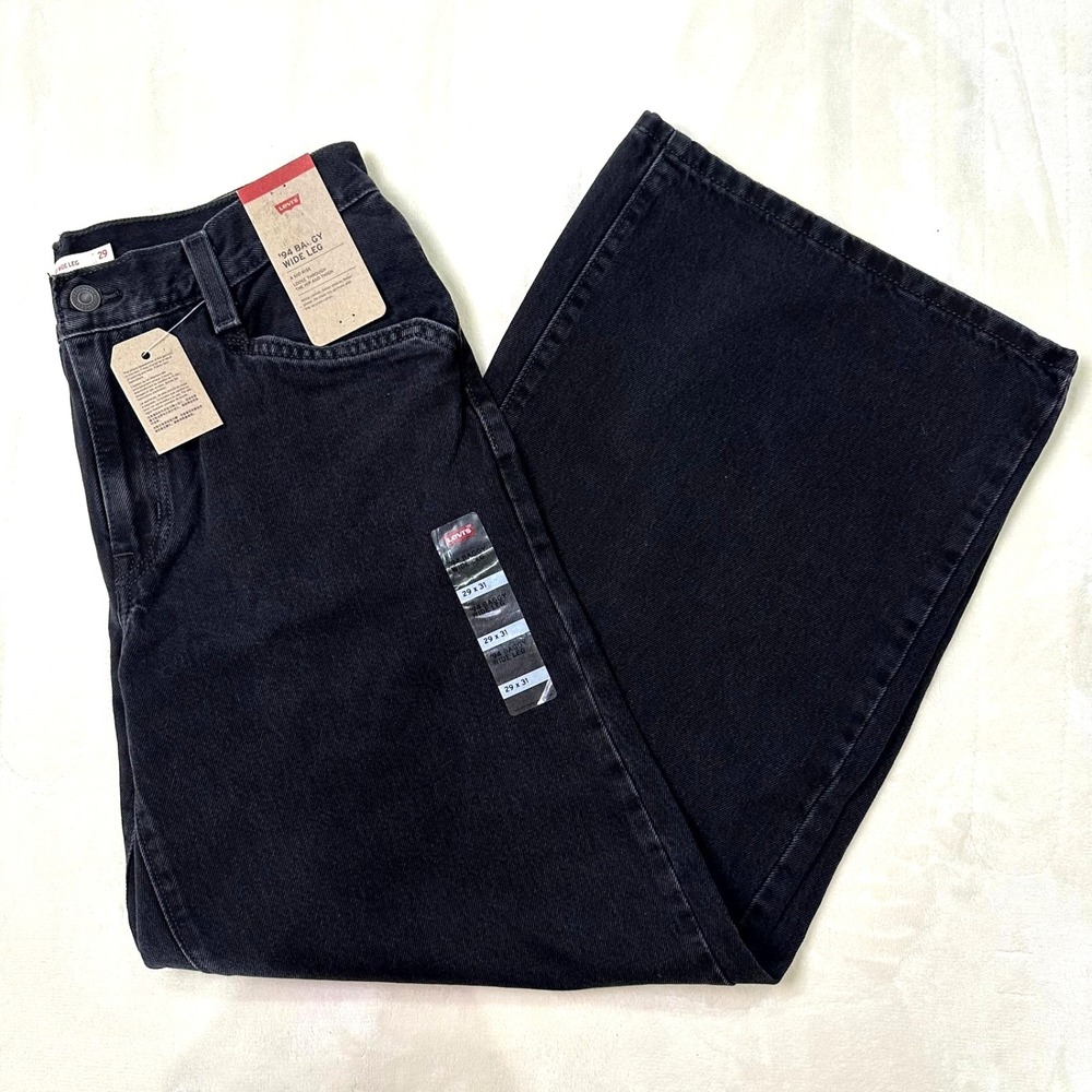 Levi's '94 Baggy Wide Leg Jeans 29 x 31 • NWT • Black Denim • Mid Rise